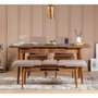 Hanah Home Sillón Vina Terciopelo Walnut-Stone